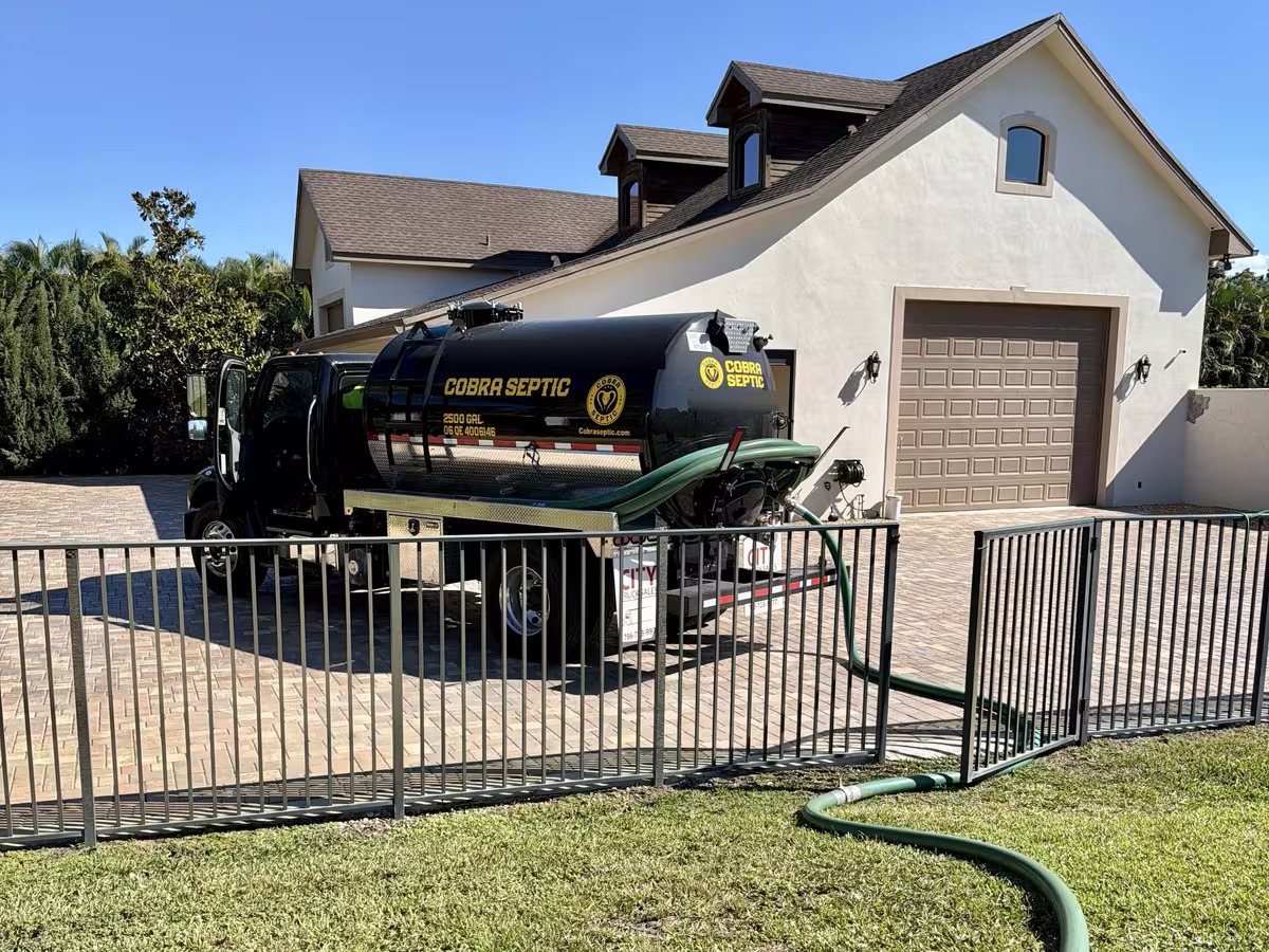 A Cobra Septic pump-out at a Broward County home